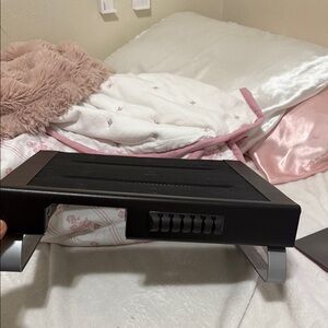 Black and Silver Laptop Stand